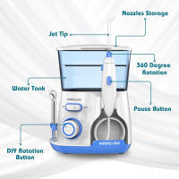 Waterpulse Electrodoméstico De Higiene Oral 800ML Con 5 Tiras De Limpieza Dental Flosser Automático Para Dientes - details 6