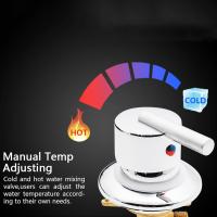 Medidor de Agua fría y Caliente con Salida unidireccional, Rosca/intubación, deslizador de Grifo de Ducha de galvanoplastia de baño para baño de ducha, orificio Grande, Cartucho de Cerámica, control dual de soporte único - details 1