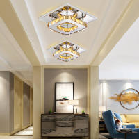Lámpara De Techo Moderna Nórdica Con Cristales LED Para Sala Comedor Pasillo Cocina Decorativa Blanco Instalación Suelta - details 5