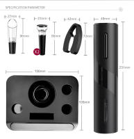 Abreventanas Eléctrico Automático Para Botella De Vino Con Cortador De Sellado Y Base Herramientas Para Cocina Bar Fiesta - details 10