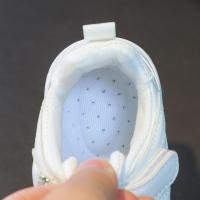Zapatillas De Deporte Para Niños Y Niñas Blancas Transpirables Talla 26-37 Zapatos Deportivos Todoterreno Para Primavera Corrida Con Cordones Y Hebilla Material Superior De Cuero PU - details 1