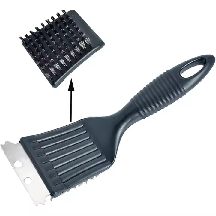 Limpiador de hornos y barbacoas El cepillo para parrillas Pro Cleaning Brush Raspador de cerdas de acero inoxidable Limpia las parrillas - 1