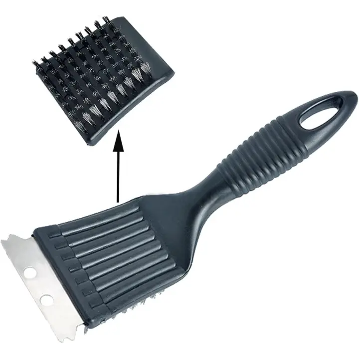 Limpiador de hornos y barbacoas El cepillo para parrillas Pro Cleaning Brush Raspador de cerdas de acero inoxidable Limpia las parrillas - 1