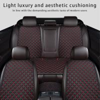Cubierta De Asiento De Coche De Cuero PU Universal Anti-Rasguños Resistentes Al Desgaste Suaves Para Todas Las Estaciones Cojín De Espalda Minimalista Protector Contra Golpes - details 13