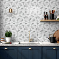 Pegatina De Pared 3D Falsa Drip Tile Autoadhesiva Kuujojo Para Cocina Sala De Estar Y Baño Fácil De Quitar Tamaño 12x12 Pulgadas - details 4