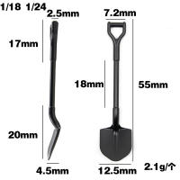 Pala De Metal Carboncillo Para Coche RC Exquisita Tamaño 1/10 1/18 1/24 Adecuada Para SCX24 AX24 TRX4M FCX24 E Crawler Carros De Control Remoto - details 1