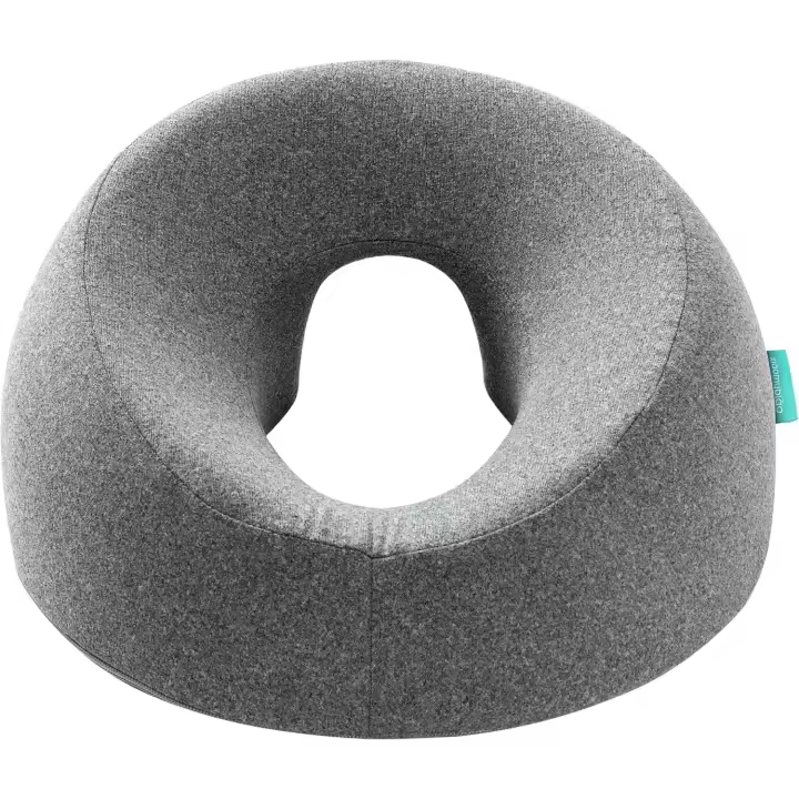 Almohada en forma de U para la cara, cubierta de poliéster suave, lavable a mano, cojín de masaje de spa, cuidado facial multipropósito para adultos, uso de todas las estaciones, cierre con cremallera, sin impresión, tejido tejido, relleno del 100% - 1