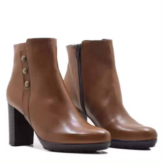 Botas de piel Elodie con tacón de 85 mm - Hechas en España - 1