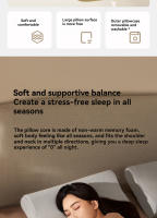 Almohada De Cuello Xiaomi Mijia pro De Memoria De Algodón Suave Y Transpirable Antibacteriana Soporte Fuerte 9cm 11cm Curva Baja Alta Ajuste Continuo - details 2