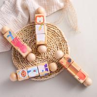 Juguete Educativo De Madera Para Bebés 1pc Campana De Mano Montessori Desarrolla La Habilidad Manual Juguete Clásico Educativo Para Niños Con Puzzle De Animal - details 4