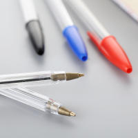 50Pcs Bolígrafos De Punto Redondo 1.0mm Azul Y Negro Plásticos Suministros Escolares Y De Oficina Larga Duración Escritura Suave Regalo Para Estudiantes - details 6