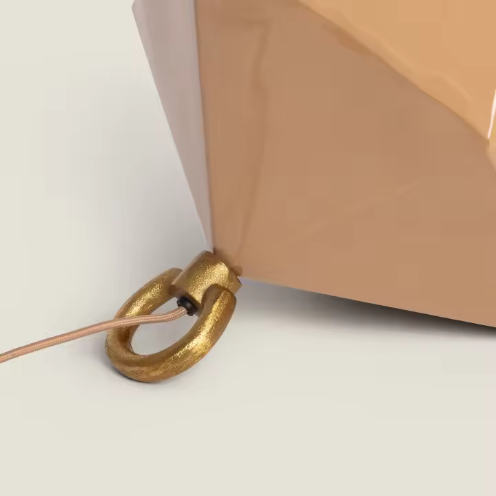 Ledkia Lámpara de Mesa Metal Gold Elia Beige - 1