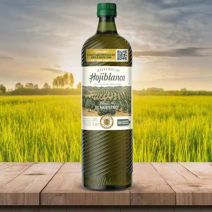 MAESTROS DE HOJIBLANCA Aceite de Oliva Virgen Extra, Botella de 1L - 1