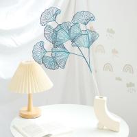 Hoja De Ginkgo Artificial Simulación De Hoja De Ventilador 1Pcs Para Decoración De Bodas Y Hogar Accesorios De Fiesta - details 7