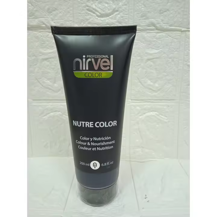 NIRVEL Cosmetics mascarilla color gris 200 ml, aporta nutrición y brillo. - 1