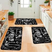 VIKAMA Alfombra De Cocina Y Baño De Cristal Lavable Antideslizante Absorbente Para Piso Del Baño Alfombrilla De Cocina - details 3
