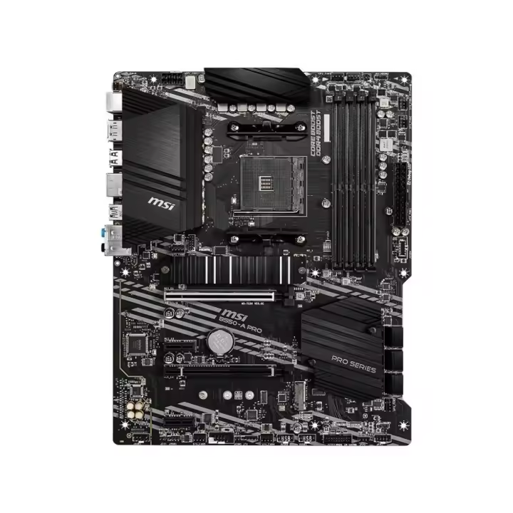 MSI - Placa base B550-A PRO AM4 ATX para procesadores AMD Ryzen, 4 ranuras DDR4 hasta 128 GB, PCIe 4.0 y M.2 NVMe - 1