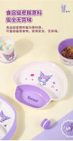 Plato De Desayuno Para Bebé Kuromi Con Diseño De Dibujos Animados Resistente a Caídas Y Quemaduras Utensilios De Comedor Infantil Lindos Y Divertidos Para El Hogar - details 2