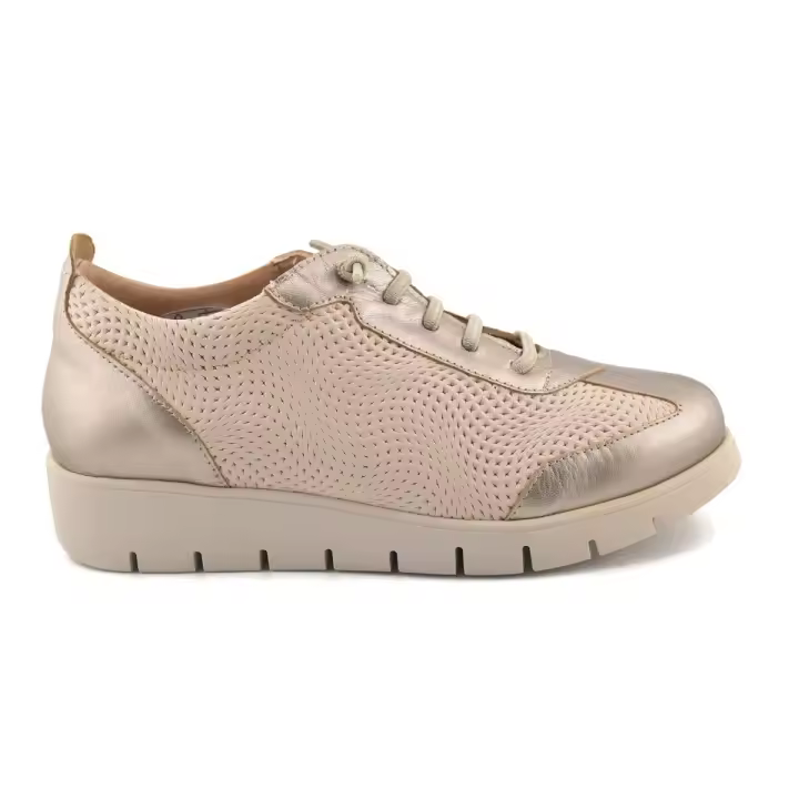 Zapatillas Chamby Casual de Piel Beige Transpirable y Termoreguladora - 1