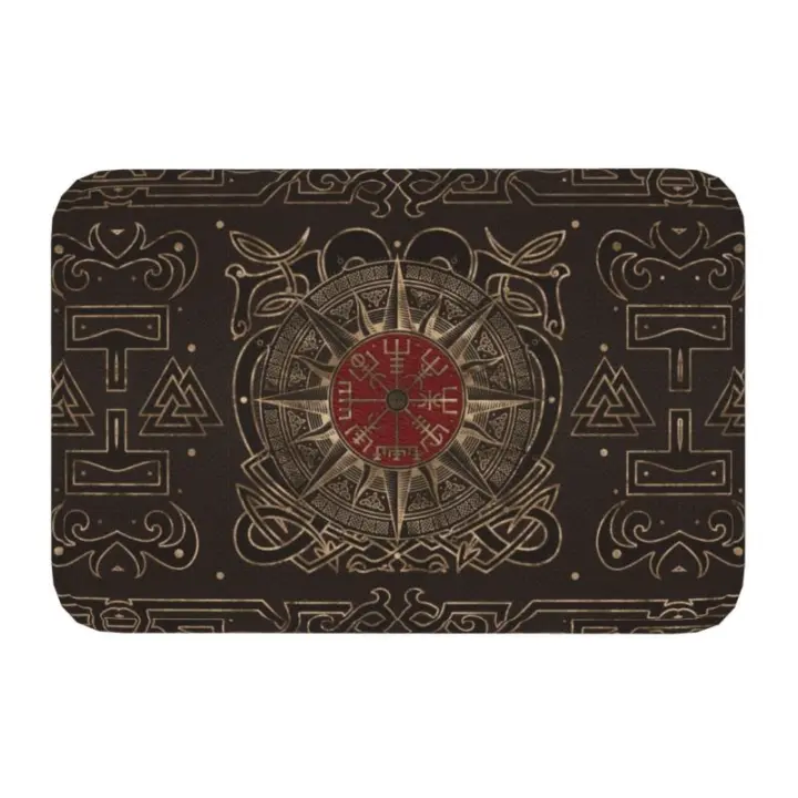 Alfombra De Entrada Con Diseño De Árbol De Vida Triquetra En Futhark Para Cocina Baño Sala De Estar Material Poliéster Antideslizante Impermeable Resistente Al Desvanecimiento - 1