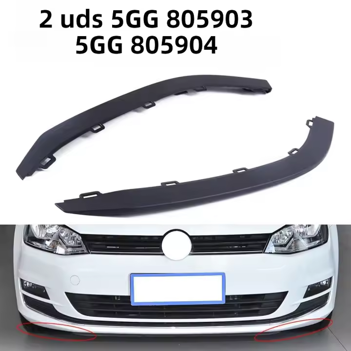Spoiler De Parachoques Delantero Para Coche Accesorios De Automóvil 54cm Compatible Con Golf MK7 2013-2017 Parte De Repuesto - 1