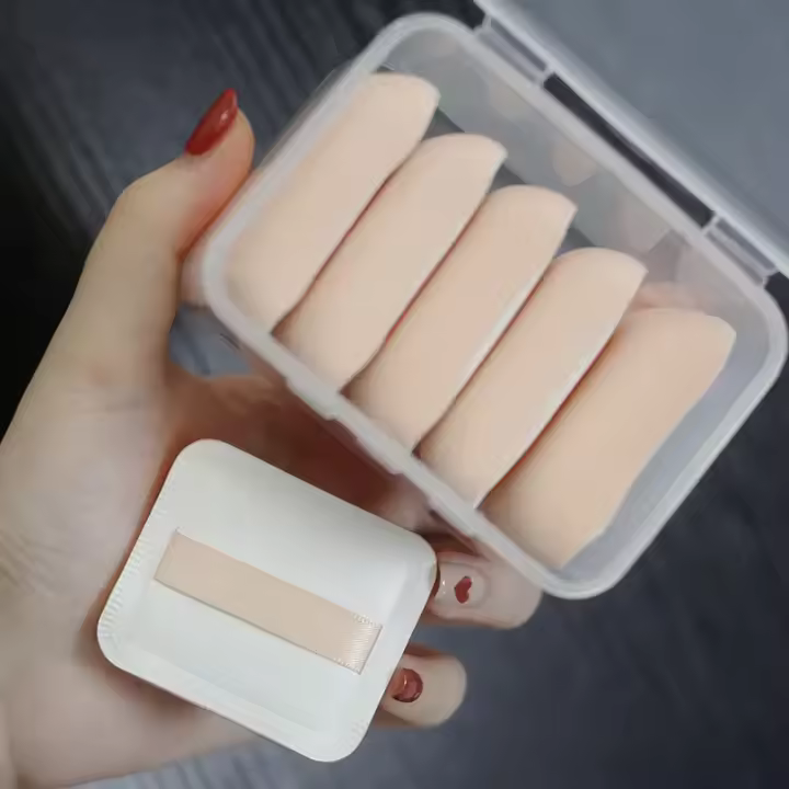 Esponja de base portátil en forma de gota para mujer, herramientas de belleza y maquillaje, 5 uds. - 1