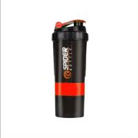 Botella De Proteína Con Agitador De 3 Capas Botella De Agua Con Mezclador Para Ejercicio Y Construcción Corporal Plástico - details 7