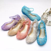 Sandalias De Verano Para Niñas Zapatos De Princesa PVC Transpirables Talla 25-37 Decoración De Cristal Estilo Cendrillon Con Tacón Suave Para Niños - details 4