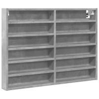 vidaXL Vitrina de madera ingeniería 80x8,5x58 cm Blanco, Negro, Roble Sonoma Mueble Almacenaje Estantería para Oficina, Estudio, Dormitorio Estantería/Librería/ mueble de Almacenamiento - details 4