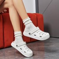 Clogs Ligeros Y Cómodos Para Mujer Sandalias De Playa Antideslizantes Moda Blanco EVA Impermeables Zapatos De Jardín Para Verano - details 7