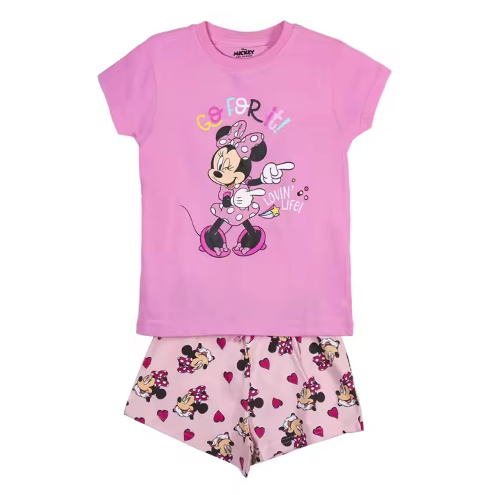 Pijama Corto Niña Minnie Manga Corta Disney Cerda Group - Varios Tallas - 1