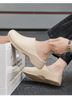 Zapatillas De Verano Para Hombre Con Capa De Dedo Antideslizantes Impermeables Cómodas Y Transpirables Sandalias Planas De Trabajo En Color Sólido Para Cocinero - details 19