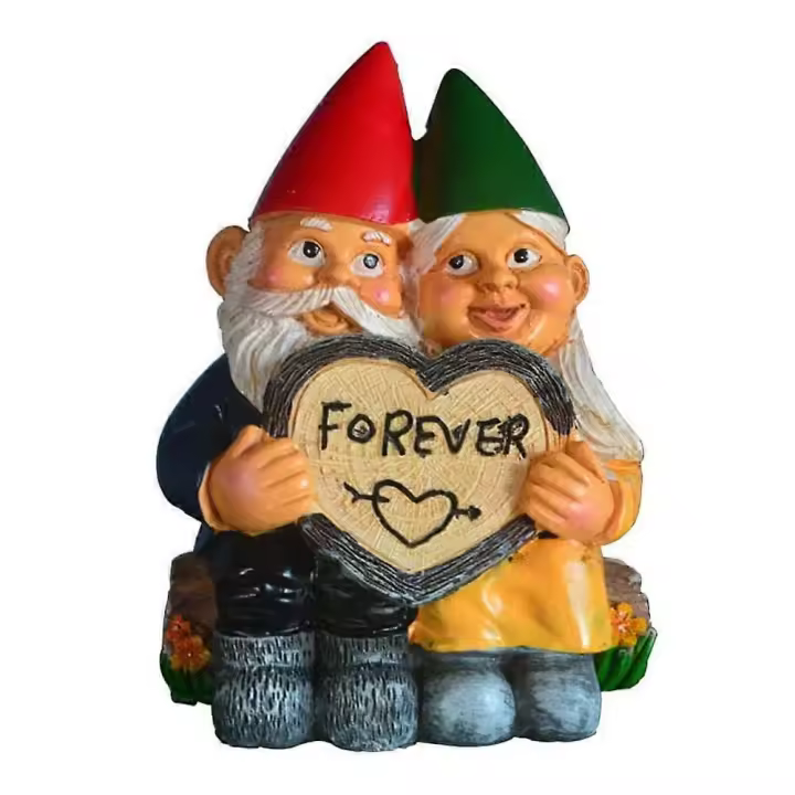Outdoor Garden Gnomes Statue Gnome Couple Funny Waterproof Resin Dwarf Craft for Lawn Ornaments, Indoor or Outdoor Decorations - 1