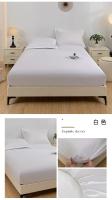 Sábana Protectora Impermeable Para Cama Doble 160x200 Anti-bacterias Anti-pulgas Lavable Tejida Con Técnica De Tat Forro Poliéster 300TC - details 18