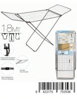 BLOOM STORE-Tendedero metálico plegable con alas,Tendedero X-Legs de Acero con alas Plegables, 18 Metros de Espacio de tendido, Compacto y fácil de Guardar, Dimensiones Abierto - details 2