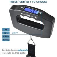 Báscula Digital Portátil Para Equipaje 50kg Con Luz Trasera Herramienta De Pesaje Para Maletas Y Bolsos Escala De Viaje Pendular - details 5