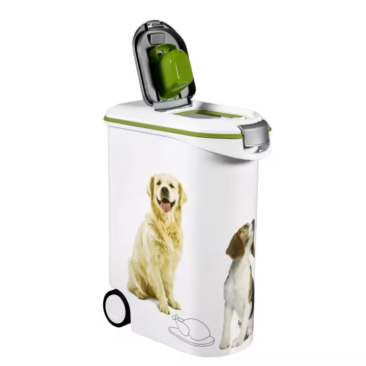 CURVER Contenedor Alimento 20Kg con ruedas Perro comida arena 28x49xH61 cm - 1