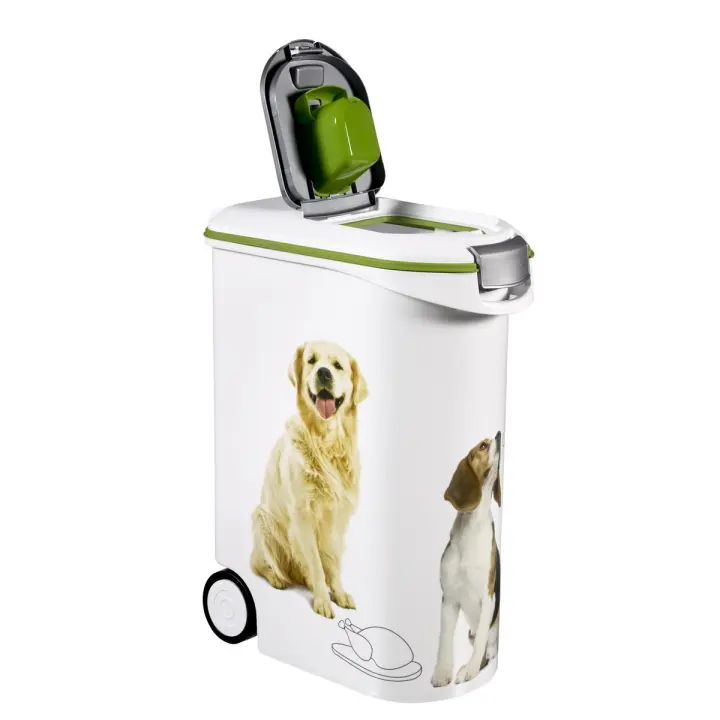 CURVER Contenedor Alimento 20Kg con ruedas Perro comida arena 28x49xH61 cm - 1