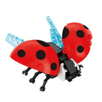 Bloques De Construcción Tema Jardín De Vegetales Y Animales Lindos Dragonfly Spider Mantis Centipede Grasshopper Honeybee Para Niños Mayor De 6 Años Material ABS Sin Batería - details 10