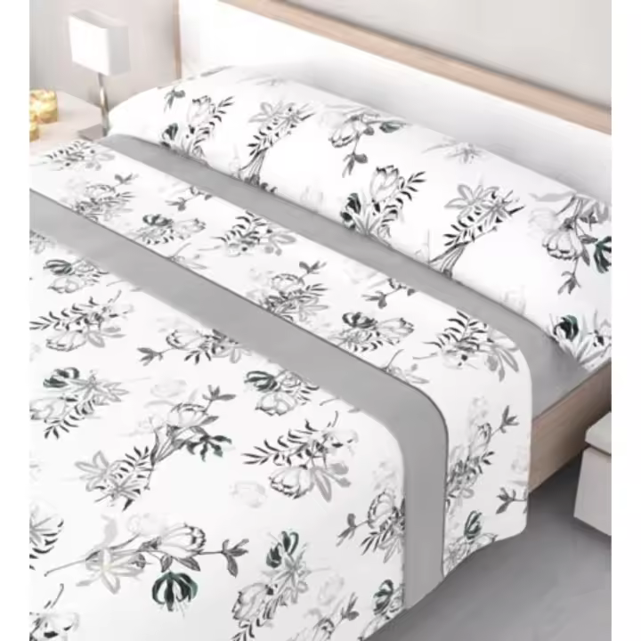 Mercatienda.es Sábanas de Coralina Térmicas -150x200cm- Tacto Suave Doble Perchado 200grs - Lena Gris. - 1