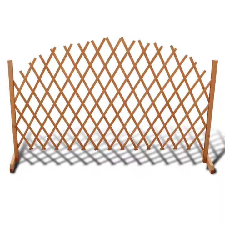 vidaXL Valla enrejada de madera maciza 180x100 cm - 1