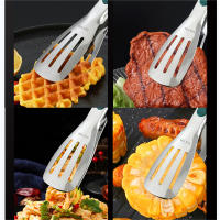 Pinzas De Alimentos Antideslizantes De Acero Inoxidable Para Barbacoa Hervir Salada Y Pan Herramientas De Cocina Accesorios De Buffet - details 6