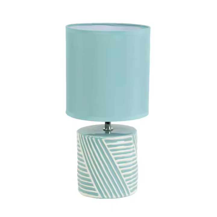 LAMPARA CERAMIC CELESTE C/PANTALLA HM8521145 FIJALO - 1