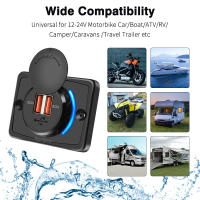 Adaptador De Poder Dual USB 12V Para Coche Barco Motocicleta RV Modificación Del Encendedor Del Coche Randpow Car Charger - details 2