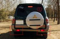 Reflector De Parachoques Trasero ANGRONG Para Mitsubishi Pajero Montero Shogun V73 V77 2002-2006 Luz Amarilla Y Roja Con Bombilla Halógena Incluida - details 4