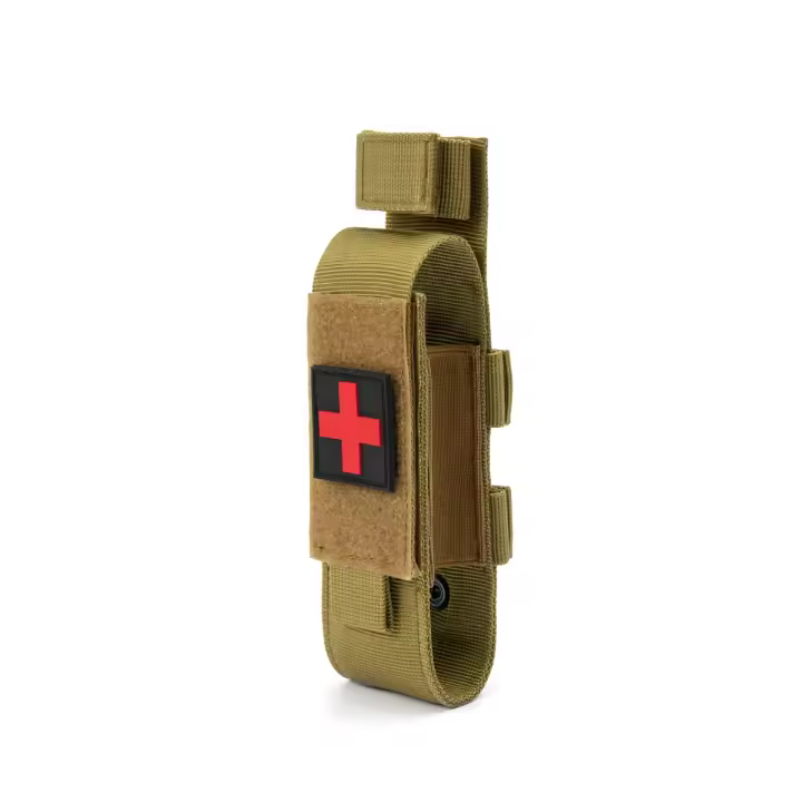 Nueva Bolsa De Manguito Táctico Para Primeros Auxilios En Nylon Funda Para Revólver Y Cuchillo De Caza Exterior Estuche Médico Para Tijeras - 1