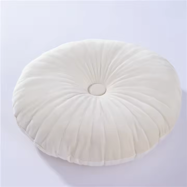 Cojín Redondo De Tatami 35x35cm Almohada Suave Para Sofa Cama Silla Piso Decoración Del Hogar Cojín De Asiento Beige Rosa Verde Naranja Azul Gris - 1