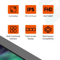 GTMEDIA MATE X Monitor Portátil Doble Pantalla Extensible para Portátiles 13 a 17.3", Extensor de Pantalla Triple 11.6" 1920*1080 IPS, Frecuencia de Actualización 60Hz, Ángulo Visión 178°, Tipo-C/USB/HDMI Plug and Play para Portátil/Teléfono/PS5/Switch - details 2