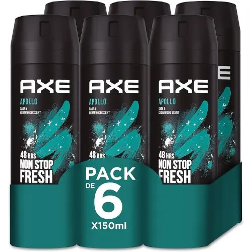 Pack 6x150ml - AXE Desodorante Hombre APOLLO Spray 48h - 1