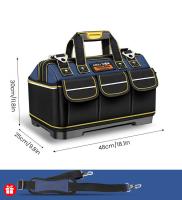 Bolsa De Herramientas Multifuncional AIRAJ Gran Capacidad Resistente Al Agua De Lona Oxford Para Electricistas Almacenamiento De Reparación - details 1